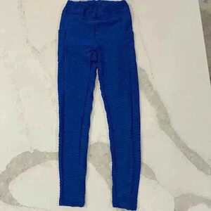 Ellie & Kate Scrunch Butt High Waisted Activewear Leggings Textured Womens Small